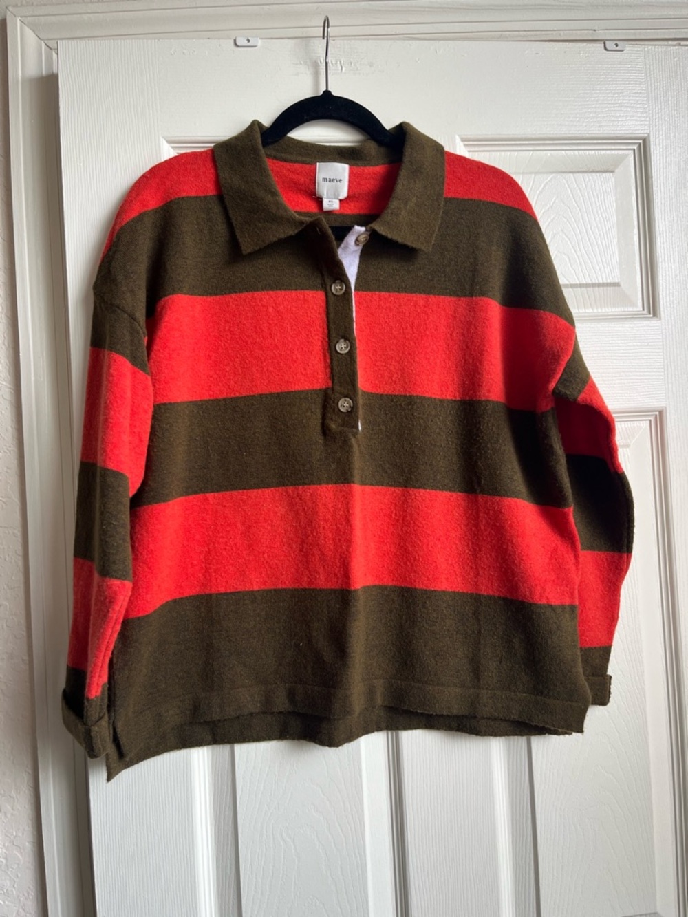 Anthropologie Maeve Wool Rugby Swearer